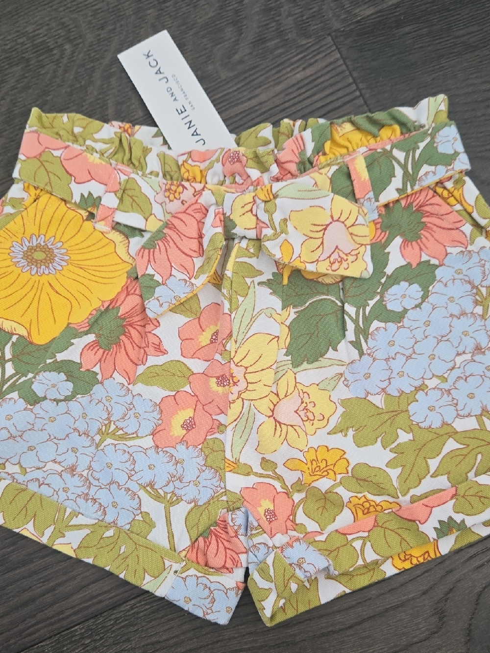 NWT Janie and Jack Bright Floral Shorts - 12/18M